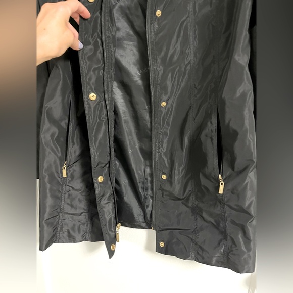 Ellen Tracy packable hooded raincoat - black - size small - awesome coat - Picture 6 of 14